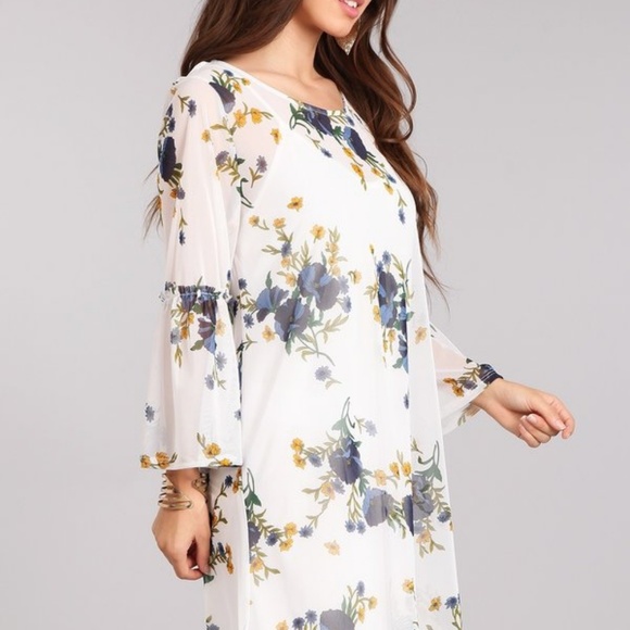 🚫SOLD OUT🚫Mesh Floral Dress - Picture 5 of 5